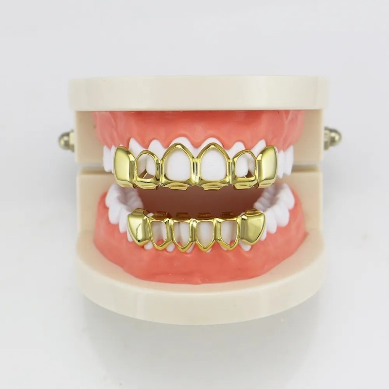 Grills Chapadas Cobre Lado Hueco Macizo Grillz
