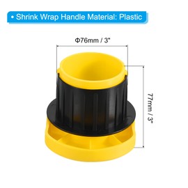 PATIKIL 3inch Shrink Wrap Handle, 1 Pair Stretch Wrap Dispenser with Stop Button Stretch Film Dispenser Plastic Hand for Furniture Wrapping Moving Packing
