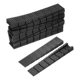 sourcing map 24 Pcs Composite Shims and Leveling Wedges, 3.94-in Black Plastic Shims, Firm and Non-Slip for Leveling Table, Toilet, Hot Tub, and DIY Furniture
