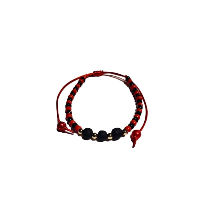 Handmade Azabache Amulet Santería Babalawo Iyawo Orisha 14K Gold Adjustable