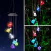 Solar Cat Wind Chimes, 6 LED Cat Memorial Wind Chimes