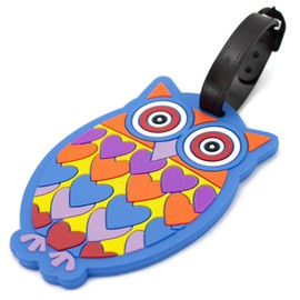 Miami CarryOn Novelty Collection Luggage ID Tags (2-Piece) (Owl)