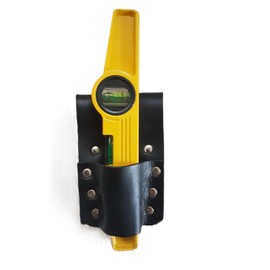 New BBI Strong Leather Holder 4 Scaffolding Tool Belt with 10'' Magnetic Spirit Level Bubble (Black Curve Holder+level)