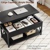 Memobarco Lift Top Coffee Table with Storage Shelf and Hidden