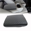 GXARTS Leather Center Console Armrest Cover Cushion Pad Black Compatible