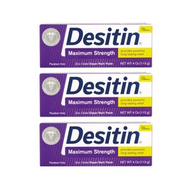 DESITIN Maximum Strength Diaper Rash Paste, 3 Pack (4 Ounce)