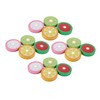 Kisangel 16pcs Reusable Canning Lids with Straw Hole Fruit Pattern