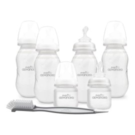 Set de 6 Biberones Y 1 Cepillo Evenflo Primeros Meses