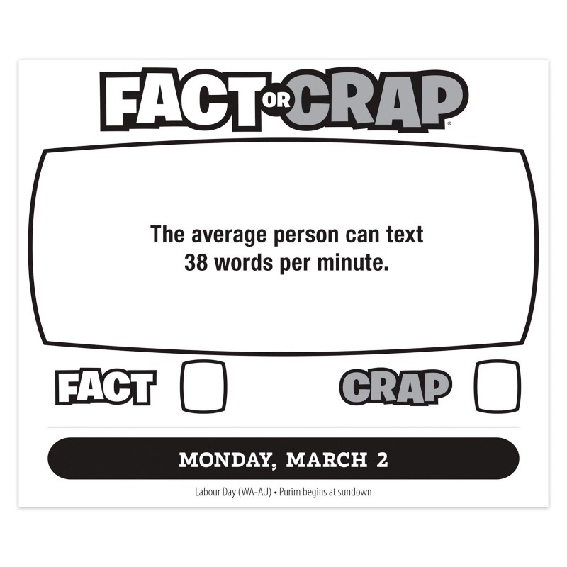 Cal Ink Fact or Crap | 2026 6x5" Daily Desktop
