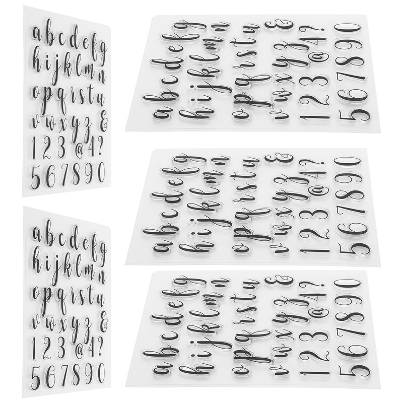 5Pcs Transparent Stamp DIY Journal Scrapbooking 39 Character Lower Case