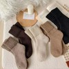 International Women's Thick Wool Ankle Socks for Winter - Snow Warmth, Cashmere-like Feel, Free Size Size/Black 5ea