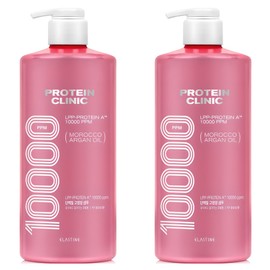 Elastine Protein Clinic 10000 Protein High Nutrition Shampoo Peach Blossom Fragrance, 1L, 2 Pieces / 엘라스틴 프로틴 클리닉 10000 단백질 고영양 샴푸 피치 블로썸향, 1L, 2개