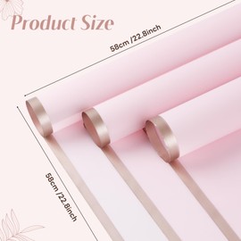 Florist Bouquet Wrapping Paper - 20 Sheet Pack of Waterproof, Elegant & Versatile Paper for Flower Arrangements, DIY Crafts, Special Occasions (Pastel Pink)