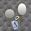 AREOhome 5010-14 Lena Round Hand Mirror, 10.5-inch Height, Brass,6 x