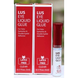 LUS Clear Eye Liquid Glue for Eyelashes and Double Eyelid lot of 2