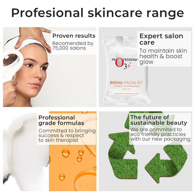 O3+ Bridal Facial Kit Vitamin C (136gm) Glowing Skincare -