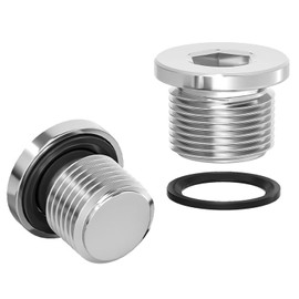 QZKJQDD Pack of 2 blanking plugs, 1/2 inch, sealing plugs, blanking plugs, sealing plugs, 1/2 inch, blind plug, water pipe, made of stainless steel, suitable for sealing pipes