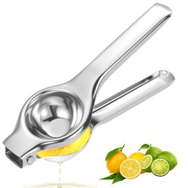 Royomal 7cm Zitronenpresse, Premium Zitronenpresse Edelstahl, Citrus Handpresse, Manuelle Limetten-Presse, Zitronenscheibenpresse, Hand Zitruspresse für Zitronen, Limetten & kleine Orangen