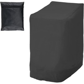 JTNero Garden Chairs Cover Stacking Chair Cover for 6 Chairs Protection for Stacking Chairs Waterproof Winterproof UV-Resistant Made of 210D Oxford Fabric Suitable for Garden Chair (1)