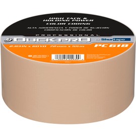 Shurtape Colored Cloth Duct Tape, Duck Pro Professional Grade, for Industrial Color-Coding, HVAC and Automotive, PC-618, 72mm x 60yd, 10.0 mil, Beige, 1 Roll (105478)