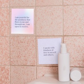 Kind Soul Shower Affirmation Cards Waterproof - 25 Positive Affirmations for Women - Self Care Daily Mindfulness, Manifestation & Motivational Cards
