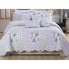 PRIME LINENS Luxury Quilted Patchwork Bedspread Bed Throw 3 Piece