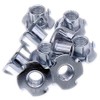M6 (6mm x 9mm) 4-Pronged Tee Nut - Steel (Pack