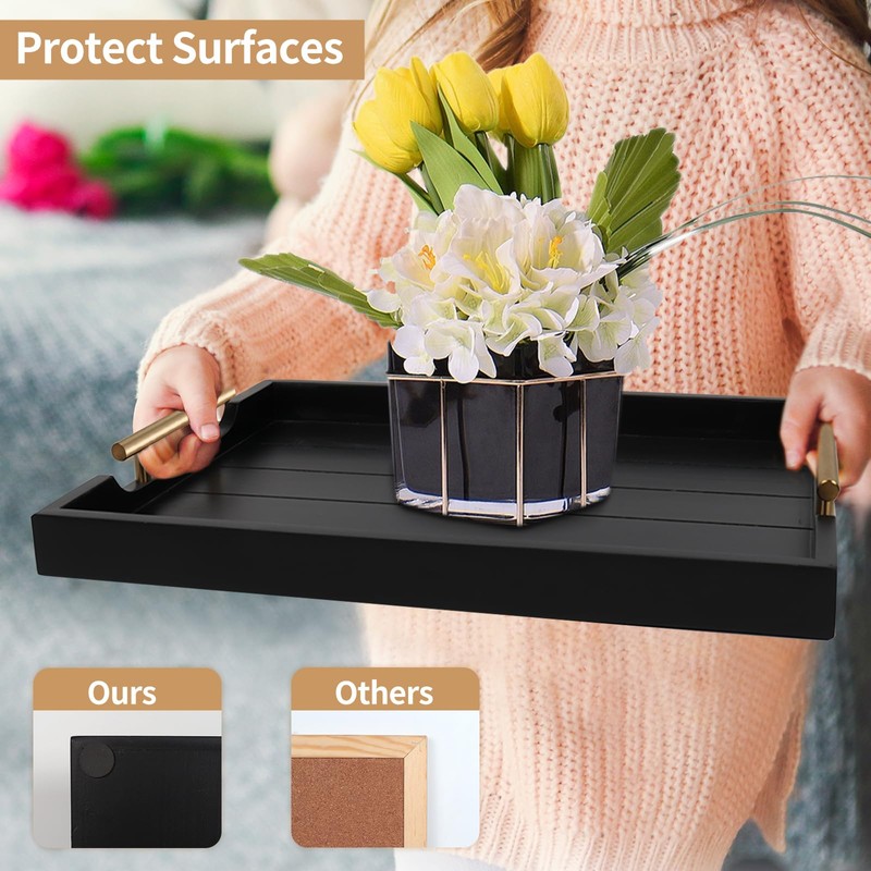 SXNOWS Coffee Table Tray - Large Ottoman Tray for Living