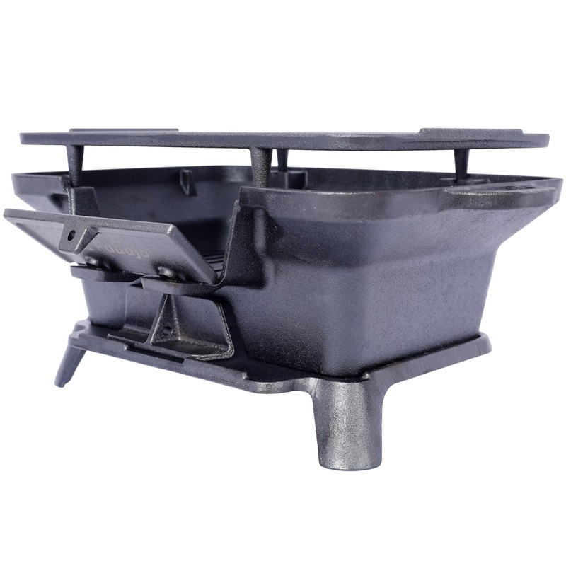 ESPIDOO Cast Iron Grill Outdoor Portable: Heavy-Duty Enameled Charcoal BBQ