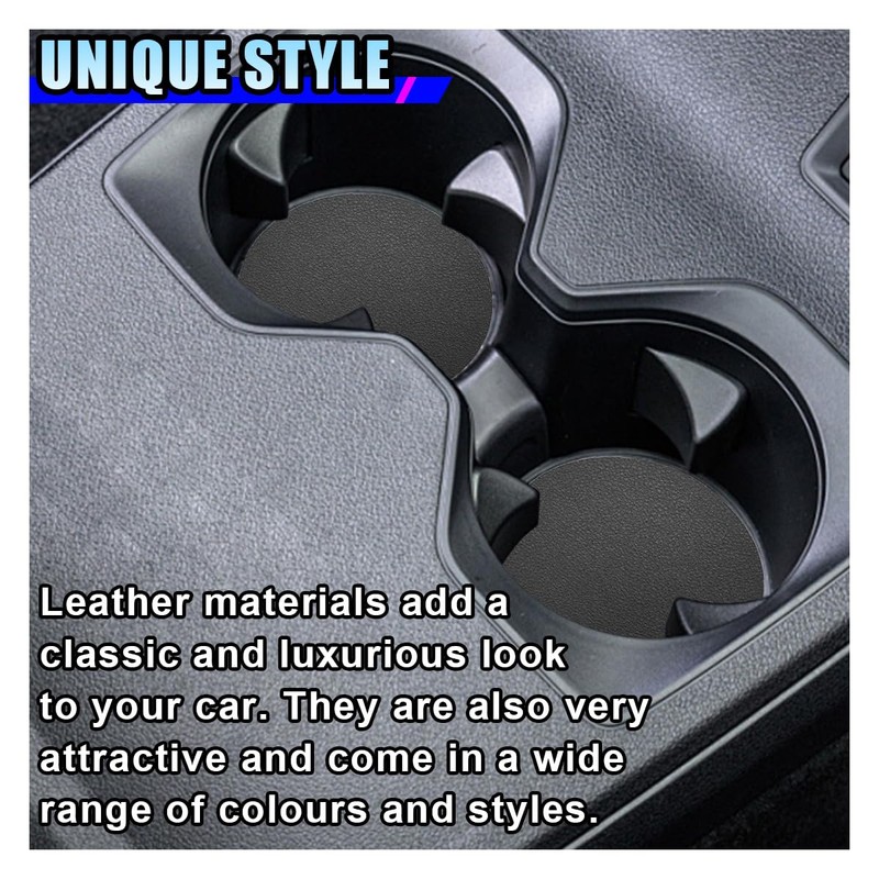 2PCS Car Cup Holder Coaster, Anti-Slip Shockproof Insert Coaster, Auto