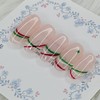Xmas Line Handmade Nail Tips - Stiletto M / Xmas