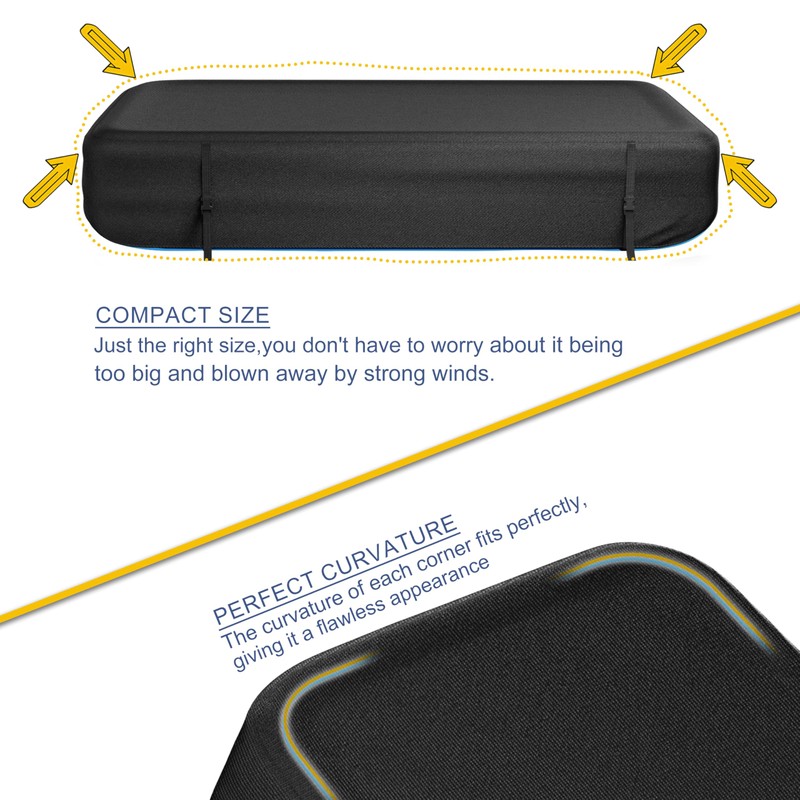 CQQGO Rectangular Pool Cover for Inflatable Pool, Upgrade Design 420D