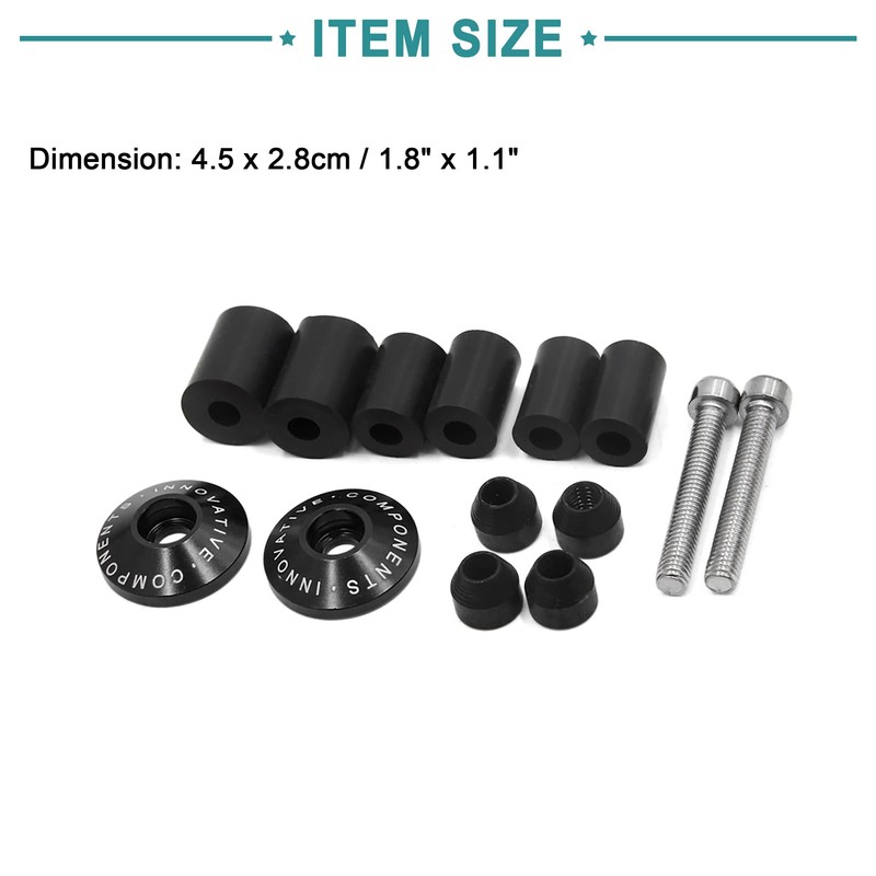 ACROPIX Motorcycle Handlebar Grip Bar End Caps Universal 22mm Black