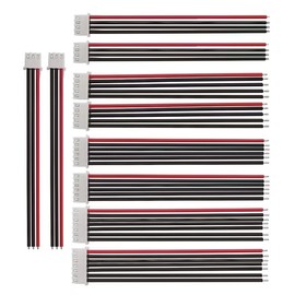 FLY RC 2S 3S 4S 5S 6S 7.4v 11.1v 14.8v 18.5v 22.2v 22AWG Lipo Battery Balance Charger Cable JST XH Connector Adapter Plug (10pcs 2s-6s(Each 2pcs))