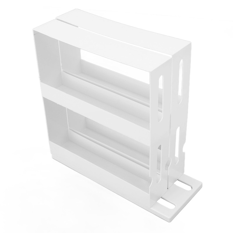 Sliding Spice Rack Slidable Design 2 Tiers Large Capacity Nonslip