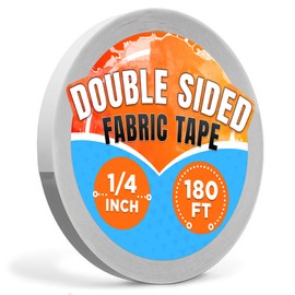 Hemming Tape for Curtains – 1/4 In x 60 Yd Double Sided Clothing Tape – Ultra-Thin Transparent Fabric Adhesive for Quick Fixes, Seamless Bonding, Clean Removal, DIY Projects & No-Iron Clothing Repairs