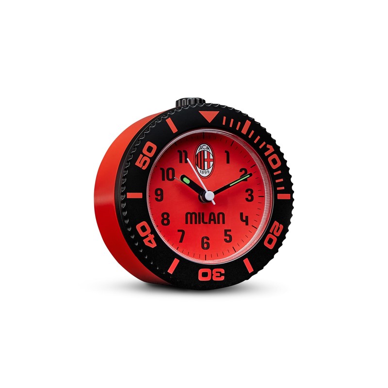 Seven Sveglia analogica A.C. MILAN al quarzo con movimento continuo,