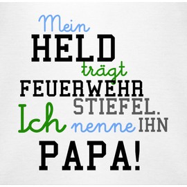 Shirtracer - Baby Bodysuit Girl - Mein Held Papa Fire Brigade Boy, 1 White