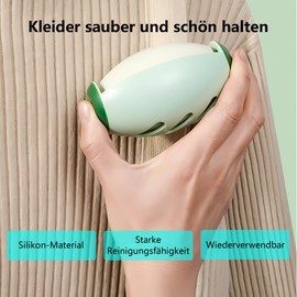 REAKEE Wiederverwendbarer Fusselroller, Tragbare Waschbare Fusselrolle, Haarentferner, Klebrige Gel Fusselrolle Ball, Reusable Sticky Lint Roller für Haustier Haar, Kleidung, Reisen, Haus(Grün)