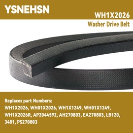 2 Pack WH1X2026 Washer Drive Belt Fits for GE Washing Machines Washer Drive Belt WH01X2026 WH1X1249 WH01X1249 WH1X2026R AP2044592 AH270803 EA270803 LB120 3481 PS270803 (1/2" x 29-1/2")