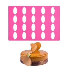 mostsom - Molde de encaje hueco en 3D con forma ovalada para manualidades de azúcar, decoración de bordes de tartas, tapete de encaje para fondant, decoración de tartas de boda, decoración de