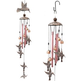 Wind Chime Garden, Wind Chimes for Outdoor Hanging Hummingbird, Wind Chime Balcony, Witch Bells Door Protector for Outdoors, Wind Chime Metal, Garden Decoration Outdoor, Wind Chime for Yard, Patio and