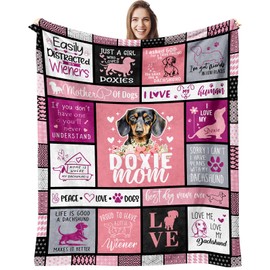 SENHIJI Dachshund Gifts for Women, Dachshund Lovers Gifts, Weiner Dog Birthday Present for Women Throw Blanket 60"X50"