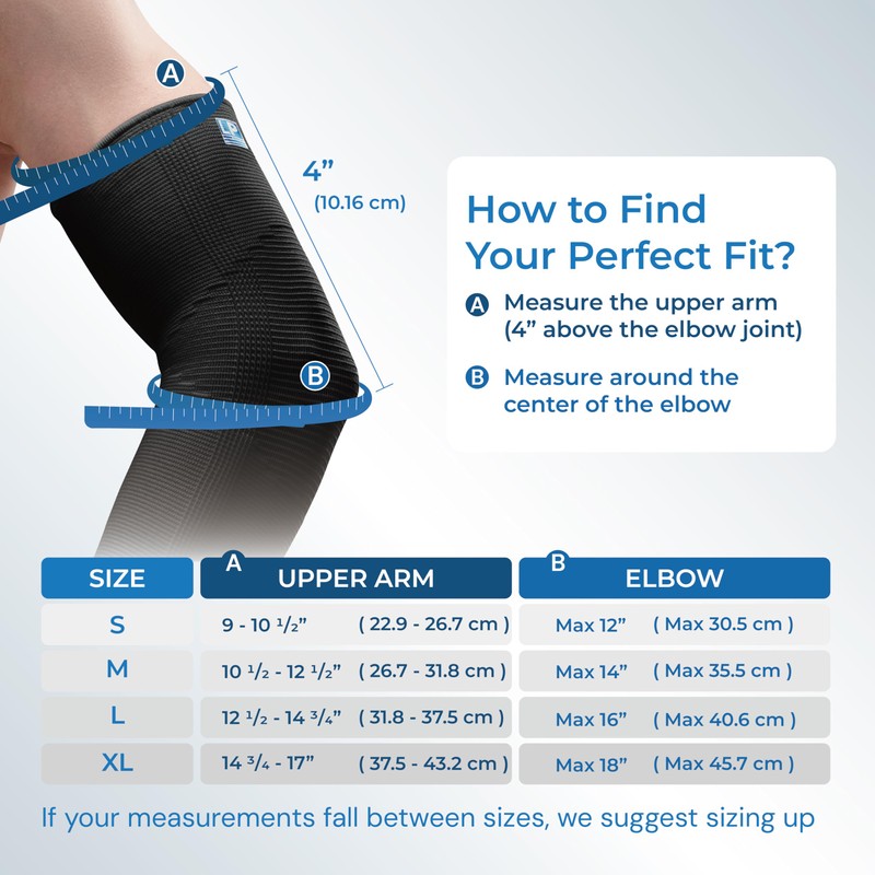LP SUPPORT 668 Compression Elbow Sleeve - Arm Sleeve for