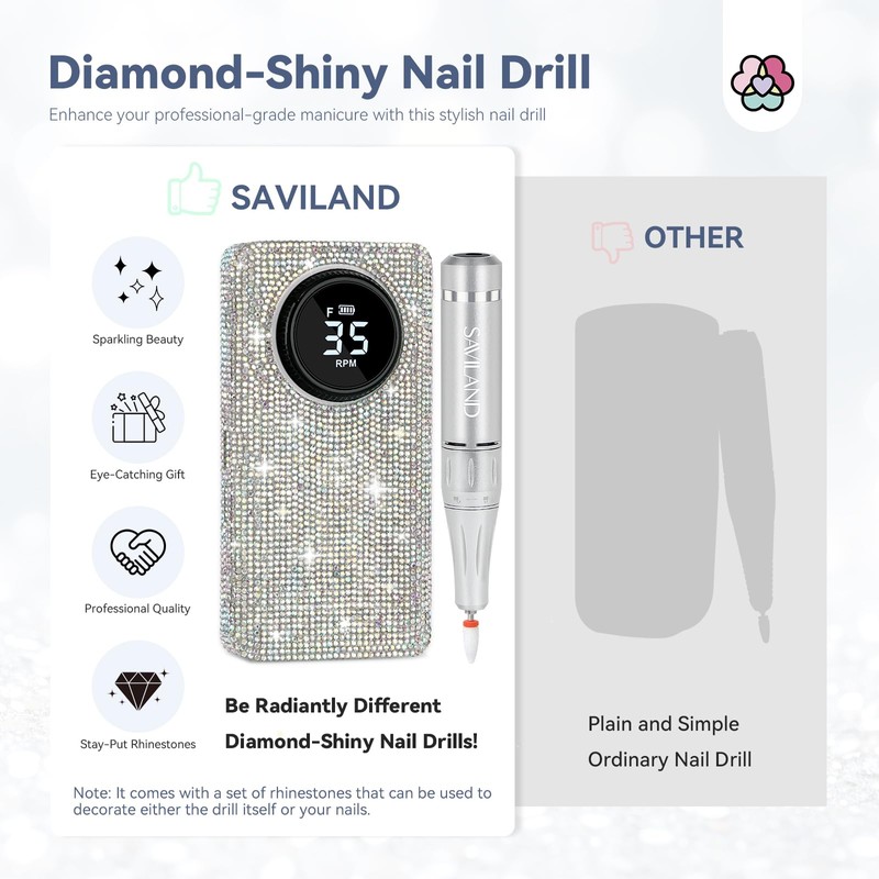 SAVILAND SAVILAND Professionl Nail Drill Kit and Cuticle Oil Vitamin