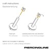 PIERCINGLINE Titanium Labret Attachment with Push Pin Crystal without Labret
