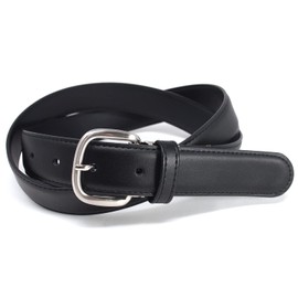 Made in Japan, Genuine Leather, Student Belt, Adjustable Size, Cowhide Leather, Uniform, Elementary School, High School, School Students - blk