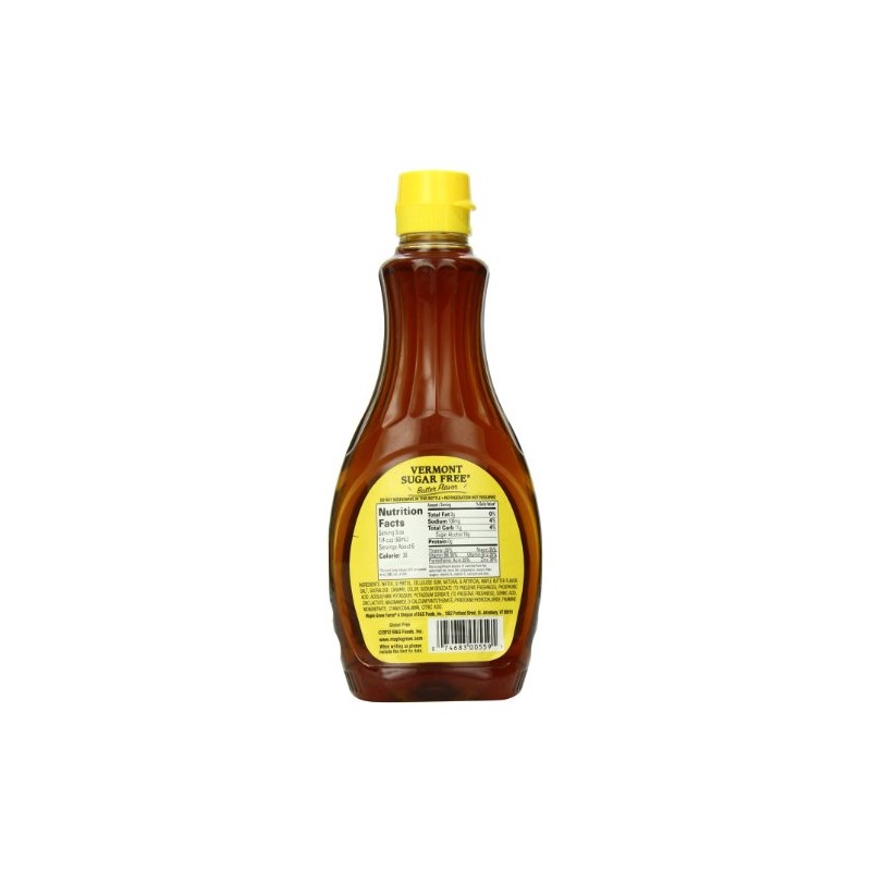Maple Grove Farms Sugar Free Syrup, Butter Flavor, 12 Ounce