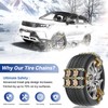 Snow Chains, Emergency Anti-Skid Tire Chains for SUV, Cars, Sedan,