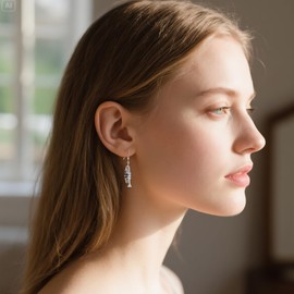 Trumpet Earrings Sterling Silver Music Trumpet Dangle Earrings Music Jewelry Gifts for Women